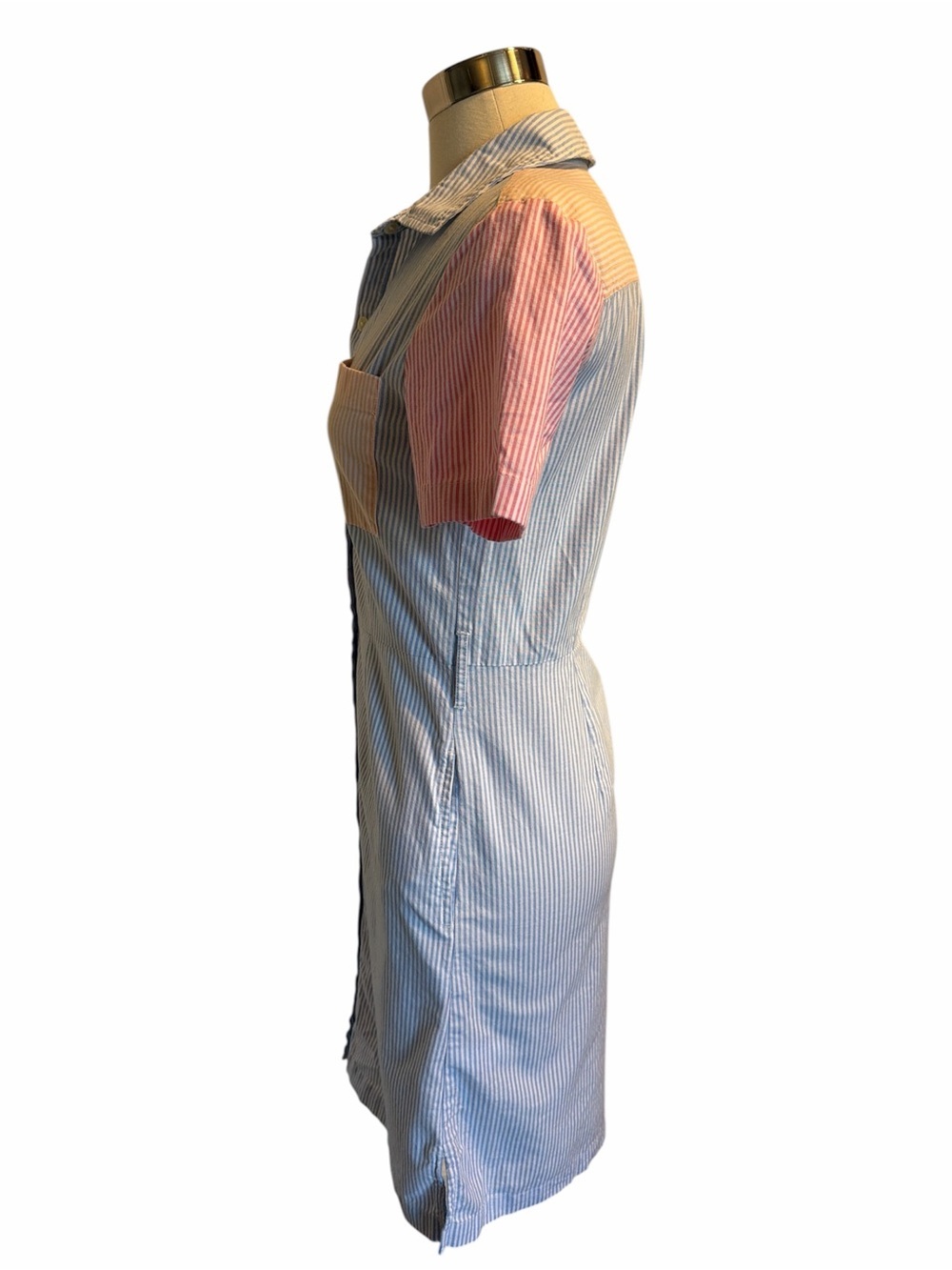 Tommy Hilfiger Pink & Blue Multistripe Oxford Shirtdress - Picture 6 of 9